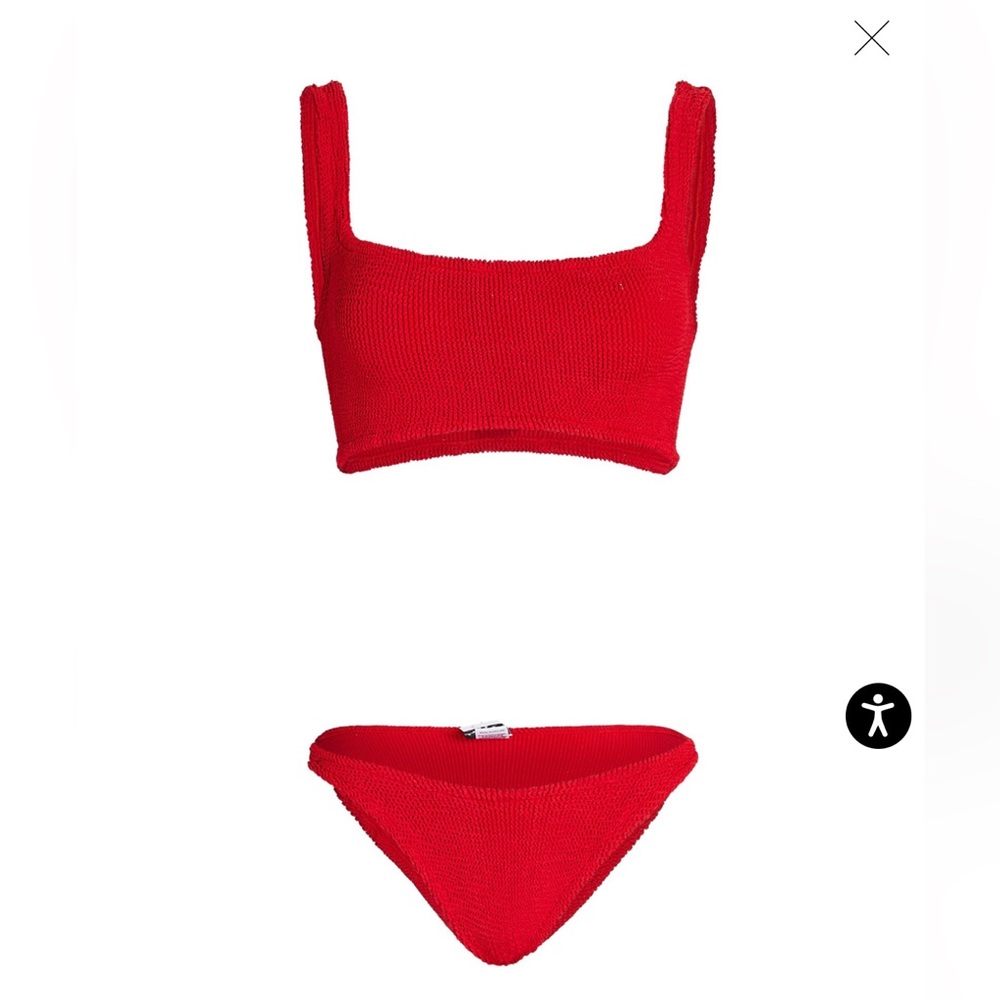 NWT Hunza G Red Xandra bikini set